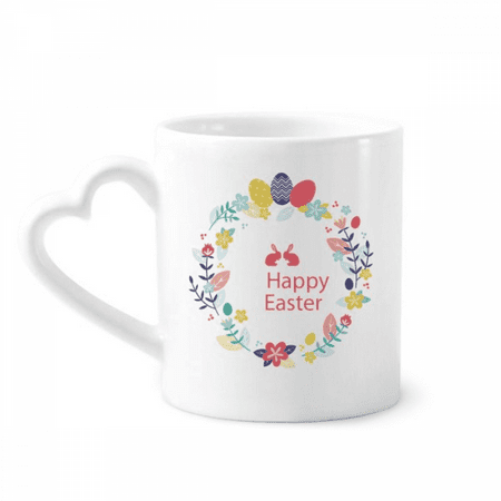 

happy easter festival flower mug coffee cerac drinkware glass heart cup
