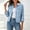 Light Blue Coats for Women, variant on CYMMPU Women’s Flap Pocket Denim Jacket, Lapel Collar Long Sleeve Button Down Jean Coat with Multiple Pockets Loose Fit Outerwear Green XXL