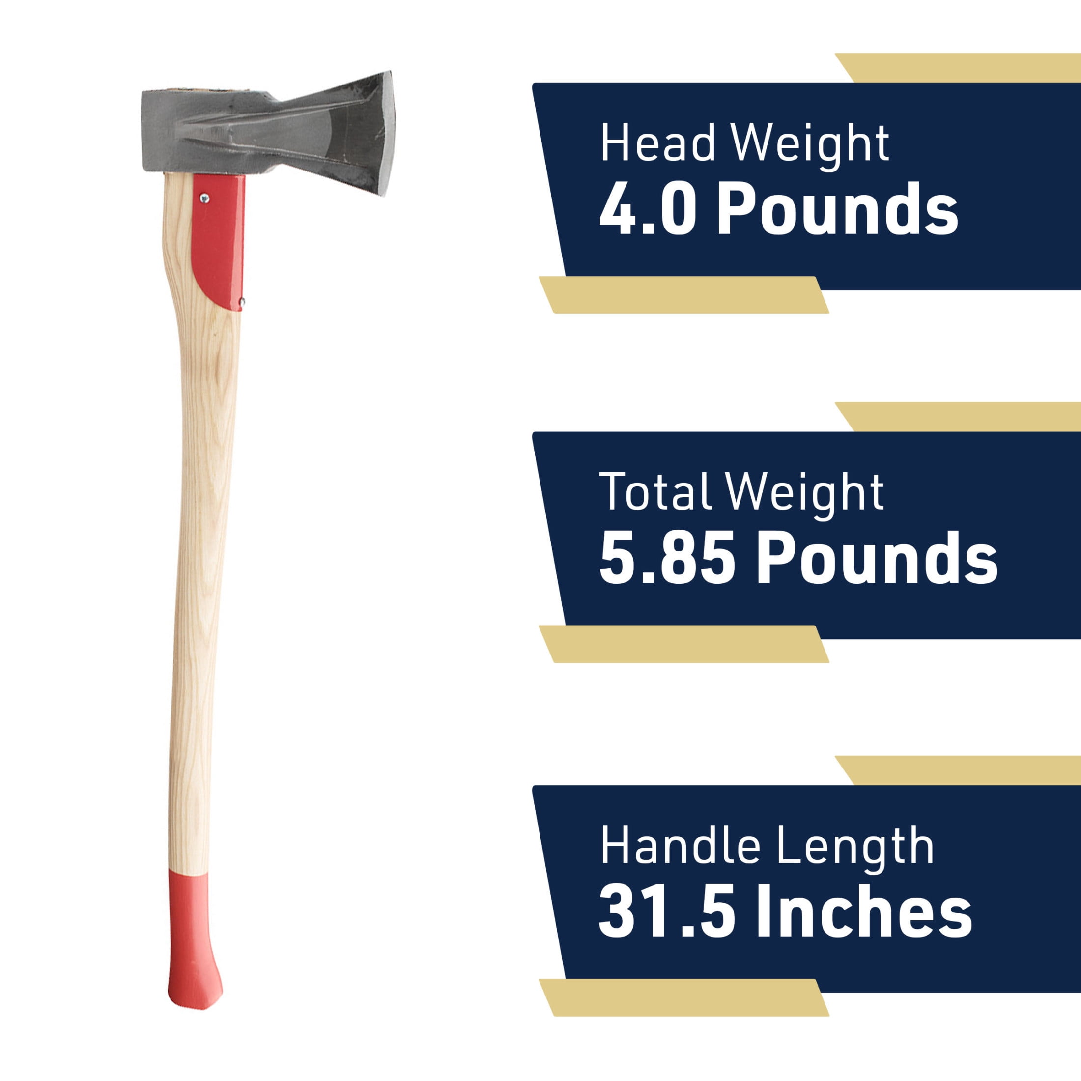 Kings County Tools Splitting Maul Wood Splitter Axe with 31” Handle