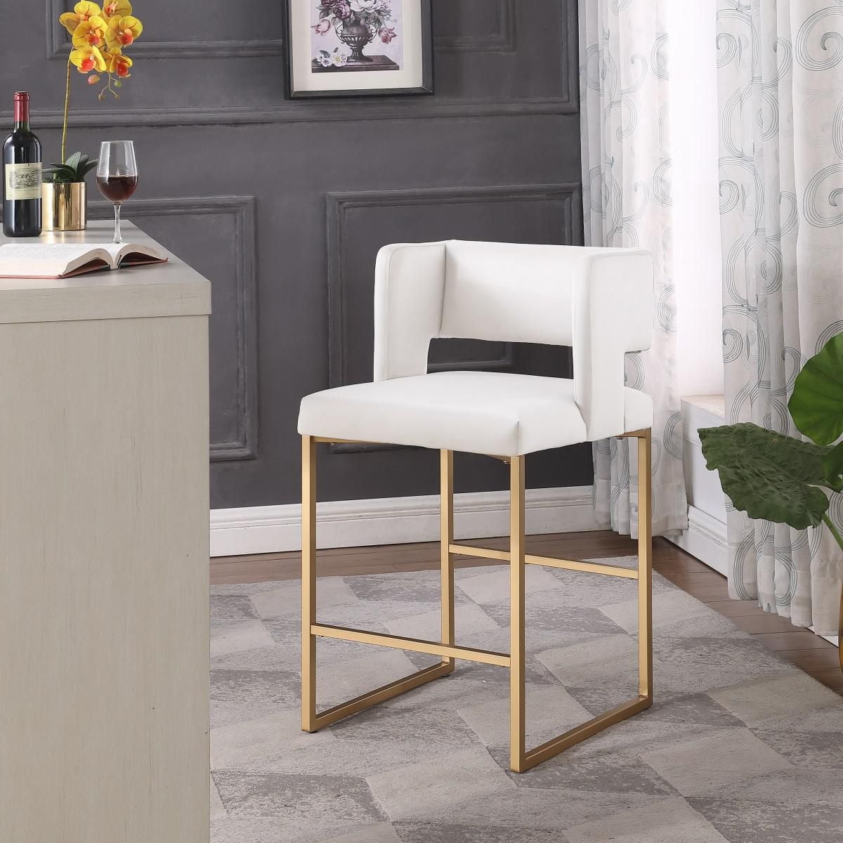 Tabouret de bar Alice, ensemble de 2, Beige