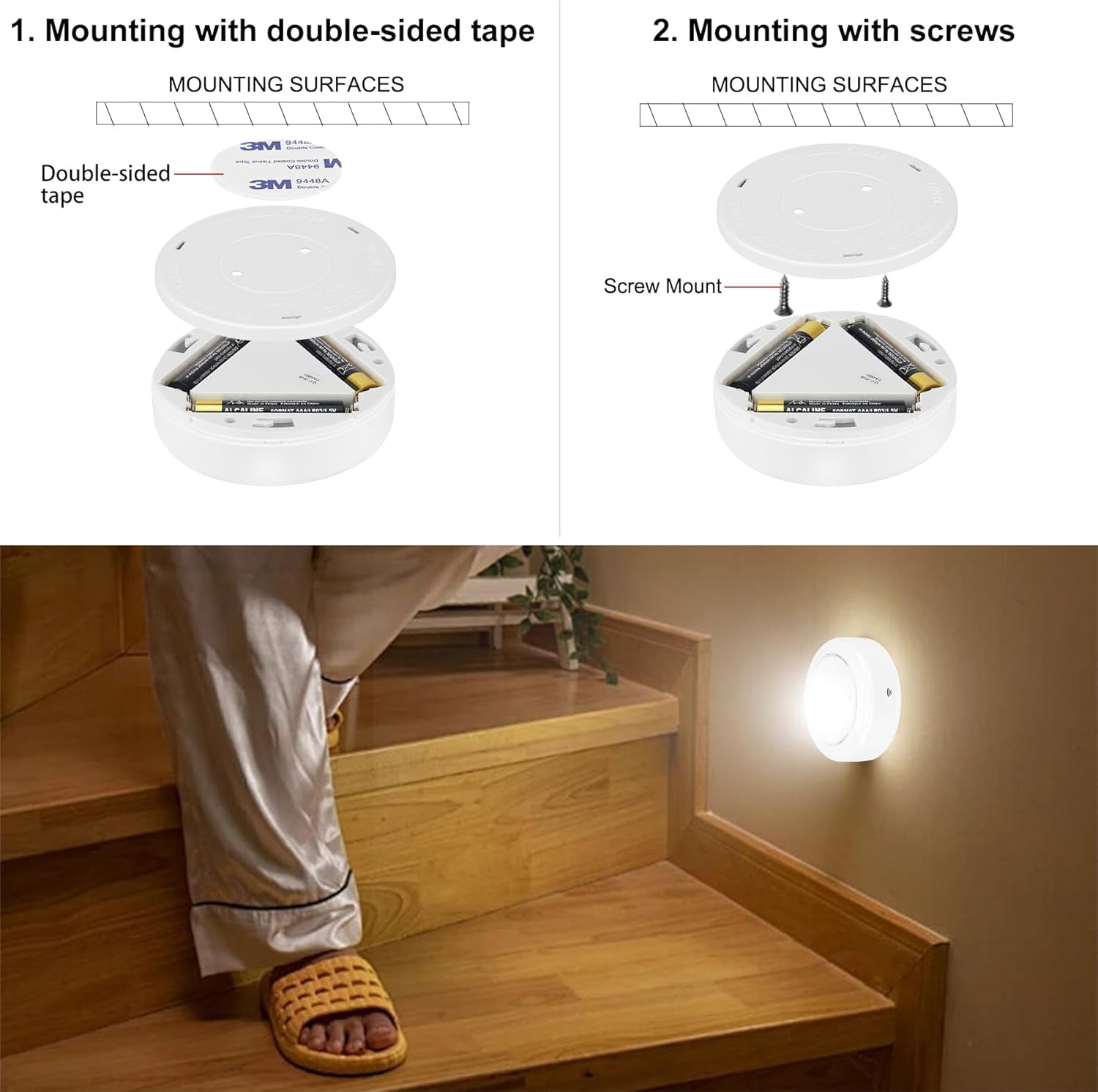 2PK Puck Lights with Remote, 70Lumen Battery Operated Under Cabinet Lights, 60 Hours Rum Tine Dimmable and Timmer Stick On Lights,Wireless Closet Light for Closet,Kitchen