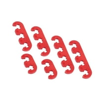 6pcs Universal 7mm 8mm 8.5mm 8.8mm Car Engine Spark Plug Separators Ignition Wire Separators Holder Red