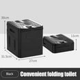 thumbnail image 2 of Portable Camping Toilet, Foldable Toilet for Adults, Porta Potty with Thick Black Garbage Bag for Outdoor Emergency, Waterproof Luggable Loo, Hiking, Car, Travel (Black ), 2 of 7