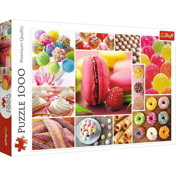 Trefl 1000 Piece Jigsaw Puzzles, Candy, Collage