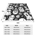 thumbnail image 3 of Rateoe Black White Spooky Ghosts Print Fuzzy Fleece Throw Blanket Extra Large,Super Soft,Fluffy and Warm Blankets for Couch,Bed,All Season Use (40"x30"), 3 of 8