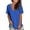 Dark Blue, variant on Aloohaidyvio Womens Tops Short Sleeve Blouse,Womens Summer Solid Color V-Neck Short Sleeve T-Shirt Casual Breathable Hundred Tops