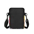 thumbnail image 2 of FUIALDOLG Black Cat Floral Crossbody Bag, Polyester Lightweight Messenger Bag for Daily Travel and Casual Shopping, 2 of 8