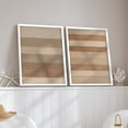 thumbnail image 2 of Framed Print Wall Art Set of 2 - Neutral Abstract Color Blocks Poster Art - 2 Pieces Minimalist Modern Wall Decor for Living Room - 12"x16"x2 White, 2 of 8