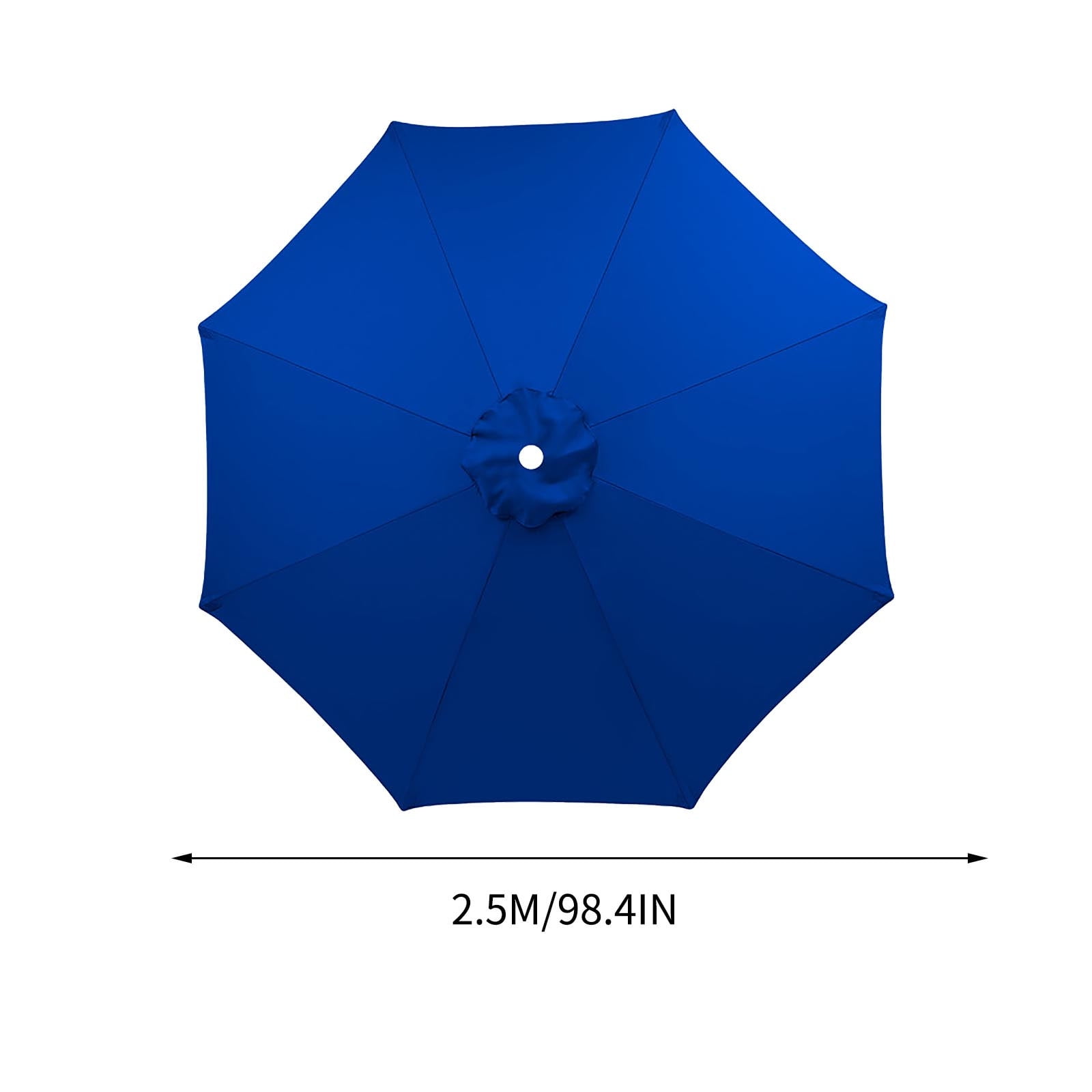Kbndieu 8.2ft Beach Umbrella for Sand, Outdoor Portable Umbrella Replacement Top Suit 6 Ribs for Beach Patio Garden Pool Backyard on Clearance