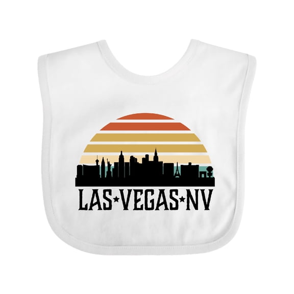 Inktastic Las Vegas Nevada Skyline Retro Boys or Girls Baby Bib