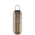 thumbnail image 1 of Benjara BM208438 39.25 in. Bamboo Lantern with Lattice Pattern & Braided Rope - Brown, 1 of 1