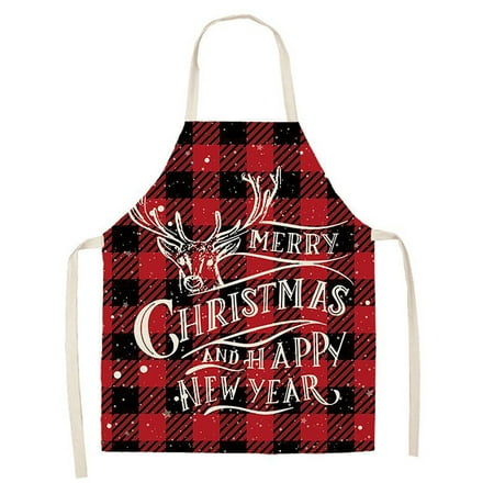 

Qiangong Kitchen Gadgets Christmas Kitchen Cooking Aprons Plaid Aprons Adjustable Buffalo Plaid Baking Apron Kitchen Organization Kitchen Decor
