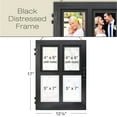 thumbnail image 4 of Excello Global Products EGP-HD-0341 Vintage Farmhouse Window Collage Picture Frames, Rustic Distressed Wall Hanging Wooden Picture Frames, Holds Four 4" X 6" or 5" X 7" Photos, Black, 4 of 4