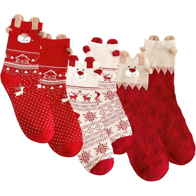 Stocking Stuffers Christmas Socks for WomenSocks Winter Fluffy Fuzzy Cozy Socks Cadeau Femme Bas Femme Gift for Women Gifts