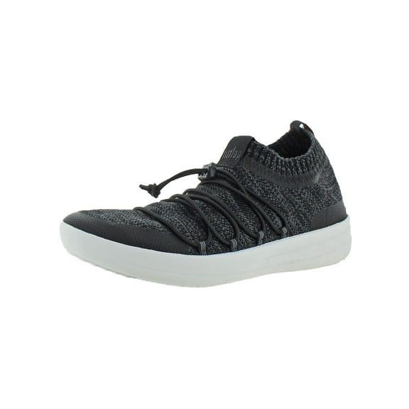 Fitflop Womens Uberknit Slip On Ghillie Sneaker, Black/Soft Grey, US 5