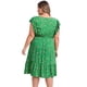 thumbnail image 2 of GRACE & GRANDEUR Vestido A-Line de Talla Grande para Mujeres con Mangas de Volante y Escote en V Floral para el Día de la Madre, con Cintura Elástica y Bolsillos, 3X Verde, 2 of 7