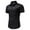 Black, variant on IROINNID Men's Stripe Lapel Short Sleeve Blouse
