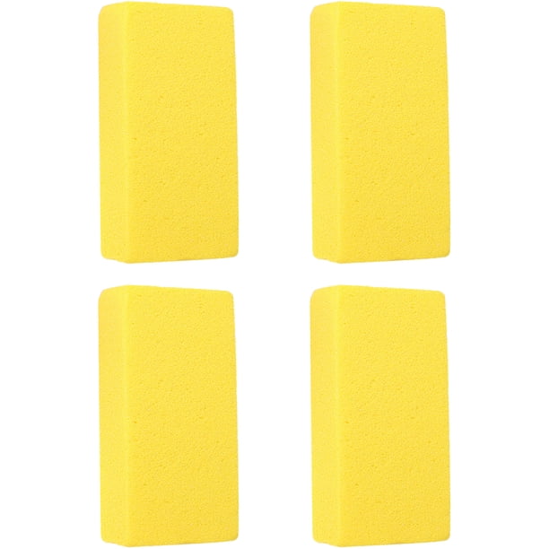 Lima para cutículas exfoliante para pies Piedra de pulir para pies con espuma de PU-4 piezas Amarillo brillante Ormromra CPB-US-YYM399-1