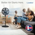 thumbnail image 3 of Lasko Cyclone 18" 3-Speed Oscillating Remote Controlled Pedestal Fan, Black, 1843, New, 3 of 18