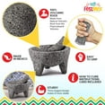 Genuine Handmade Mexican Mortar and Pestle, Molcajete de Piedra Volcanica Mexicana, Perfect for