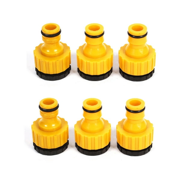 Adaptador de grifo de 6 piezas de 1/2 y 3/4 de pulgada, accesorios de manguera para lavadora, adaptador de conector rápido, adaptador de manguera de riego para grifo de jardín