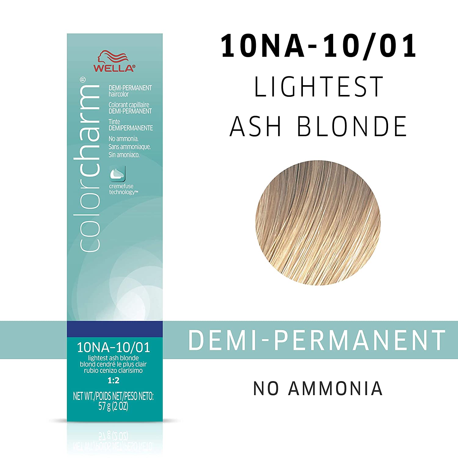 Wella COLOR CHARM, HAIR COLOR Demi-Permanent Haircolor - Color : #10/01 (10NA) LTST ASH BLO - image 2 of 8