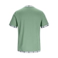 thumbnail image 4 of Ceisia Men's Short Sleeve Crew Neck T-Shirt Solid Color with Contrast Panels Casual Basic Pullover Top Soft Stretchy Gifts for Father, 4 of 7