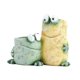 thumbnail image 2 of Macetas pequeñas con forma de rana, macetas artesanales con forma de rana, decoración para el hogar, maceta de resina para bonsái, para patio Verde Amarillo, 2 of 8