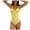 Yellow, variant on Linfrsh Women's Tummy Control Swimsuits Sexy One Piece Bathing Suits Modest V Neck Swimwear Pink,2XL