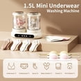 thumbnail image 2 of 3L Portable Washing Machine, Mini Washer, Mini Laundry Machine with Twin Tub, Deep Cleaning of Underwear and Socks, Suitable for Homes, Apartments, Dorms, Hotels, Traveling, 2 of 12