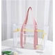thumbnail image 1 of Bolsa de Playa Transparente de PVC para Mujer, Bolso de Mano de Almacenamiento Impermeable de Gran Capacidad con Múltiples Bolsillos para Piscina, Picnic al Aire Libre, Camping, 37x16x26.5cm, 1 of 2