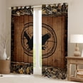 thumbnail image 2 of Homewish Wildlife Eagle Animal Curtains Pack of 2 (42x84 Each) for Men, Western Lake House Curtains Blackout, Rustic Farmhouse Branches Bedroom Curtains, Black Out Curtains Bedroom Decor, 2 of 6