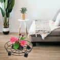 thumbnail image 6 of OUNONA 1Pc Movable Flowerpot Stand Iron Art Potted Plant Mover Plant Stand with Wheels, 6 of 8