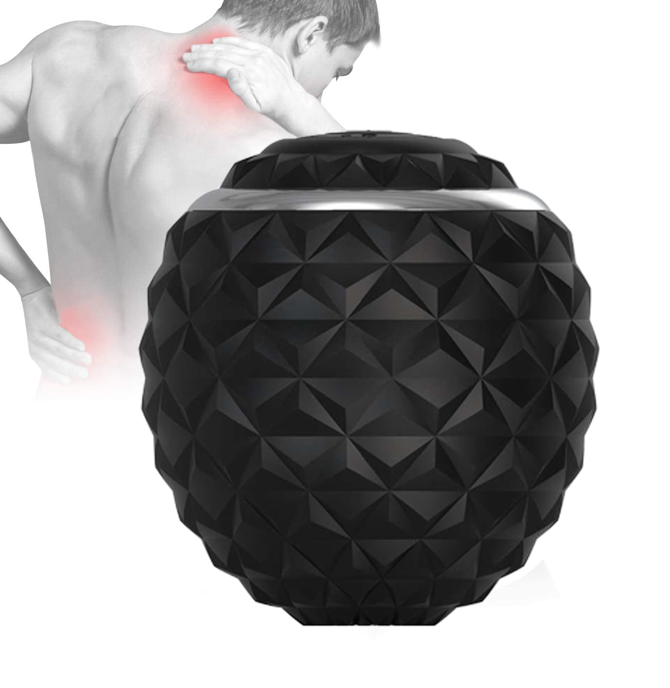 Vibrating Massage Ball 4 Speed High Intensity Fitness Yoga Massage Roller Trigger Point Ball 