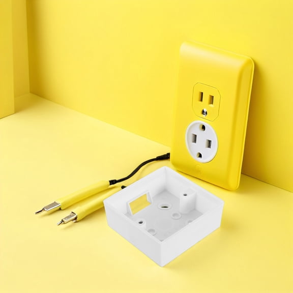 Mobestech 12Pcs Fire Resistant White Wall Junction Box for Residential Electrical Outlets