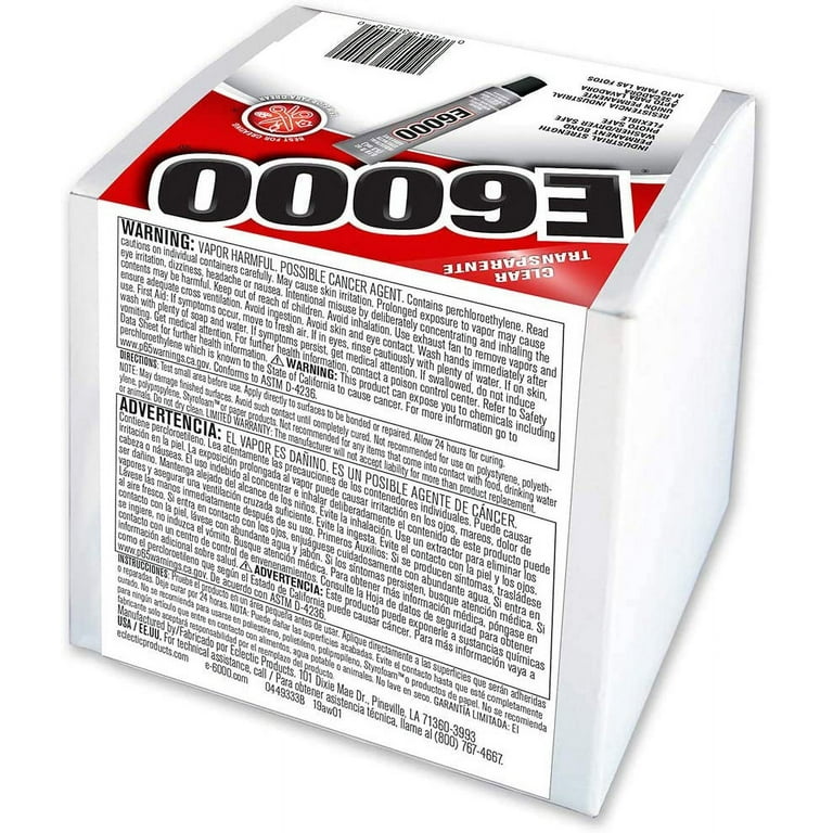 Eclectic Products 230450 E6000 adhesivo para manualidades, 0.18 fl oz, caja  de 50 piezas
