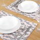 thumbnail image 3 of Deconovo Manteles individuales de doble cara con estampado de lino sintético, grises, 30,5 cm de ancho x 45,7 cm de largo, resistentes al agua, con patrón de bucle para cocina, juego de 4, 3 of 7