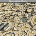thumbnail image 5 of Paisley Dog Crate Cover, Traditional Pattern with Flowers Leaves with Stripes Art Print, Easy to Use Pet Kennel Cover for Medium Large Dogs, 35" x 23" x 27", Brown Black and White, by Ambesonne, 5 of 6