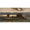 thumbnail image 2 of Joaquim Vayreda 14x9 Black Ornate Wood Framed Double Matted Museum Art Print Titled: Sorrow (1876), 2 of 5