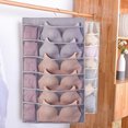 thumbnail image 5 of Hanging Closet Organizer Dual-Sided Wall Shelf Wardrobe Storage Bag for Underwear Socks - Grey - 36 Pockets, 5 of 11