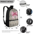 thumbnail image 4 of Bulopur Camo Pink Bow Kids Backpack Set 5 Pcs Soft Book Bag with Lunch Bag, Pencil Case, Water Bottle Cover and Wrist Strap for Country Girly Girls Ages 6-12, 4 of 8