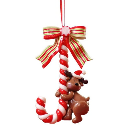 

2021 Christmas Ornaments with Lanyard Santa Claus Snowman Deer Pendant Xmas Tree Pendant Gift for Friends and Family