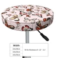 thumbnail image 4 of KLL Vintage flowers Round Bar Chair Cushion Cover,Bar Stool Protector with Elastic, Soft Washable-14 inch, 4 of 7