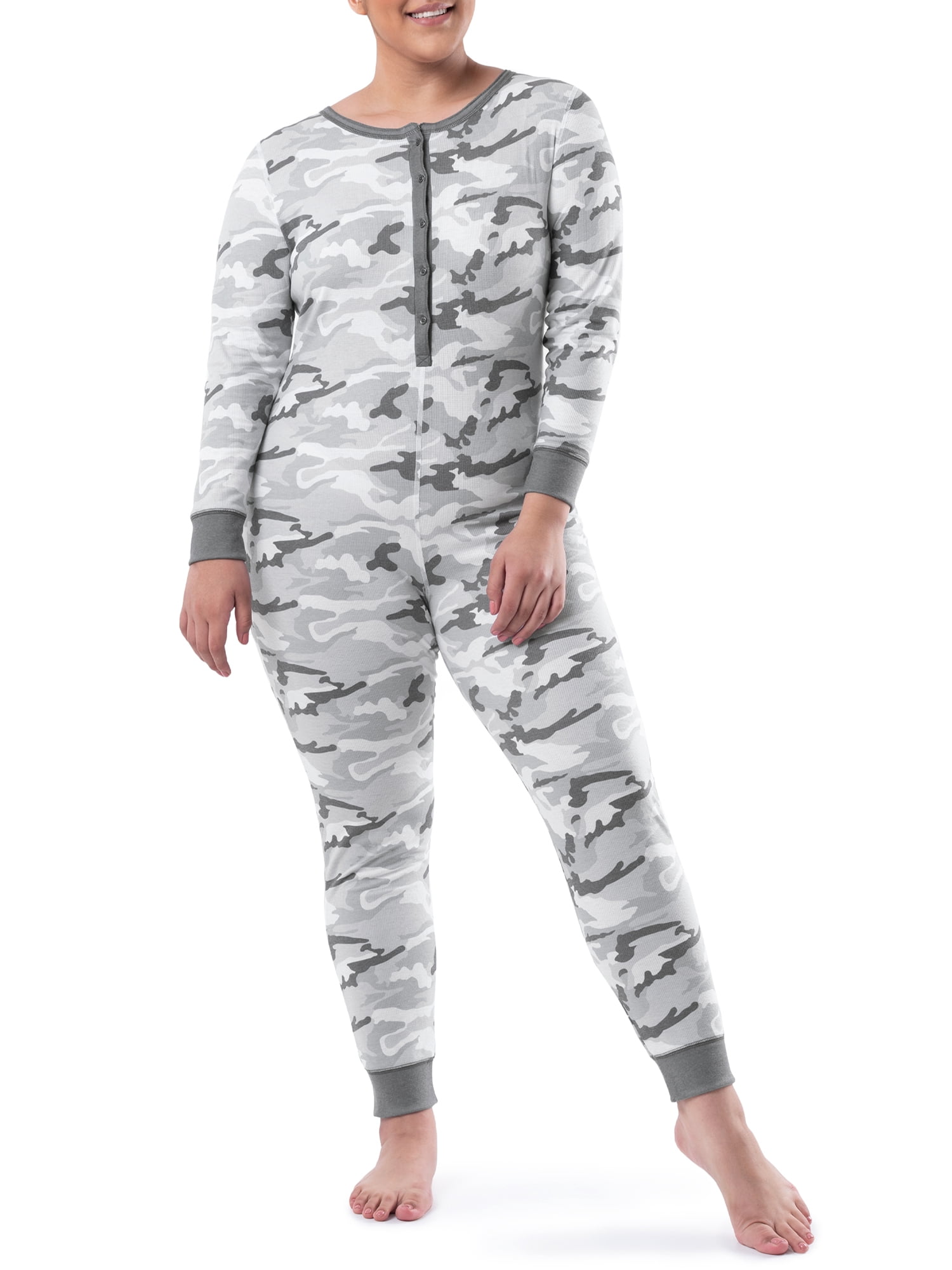 Fruit of the Loom Women's and Women's Plus Long Underwear Waffle Thermal Union Suit