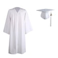 thumbnail image 1 of 2022 Adult Zip Closure University Academic Graduation Gown Robe Mortarboard Cap, 1 of 5