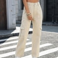 thumbnail image 5 of ZToonmas Women's High Waist Wide Leg Cargo Jeans Button Fly Denim Pants with Utility Pockets for Casual Streetwear, 5 of 6