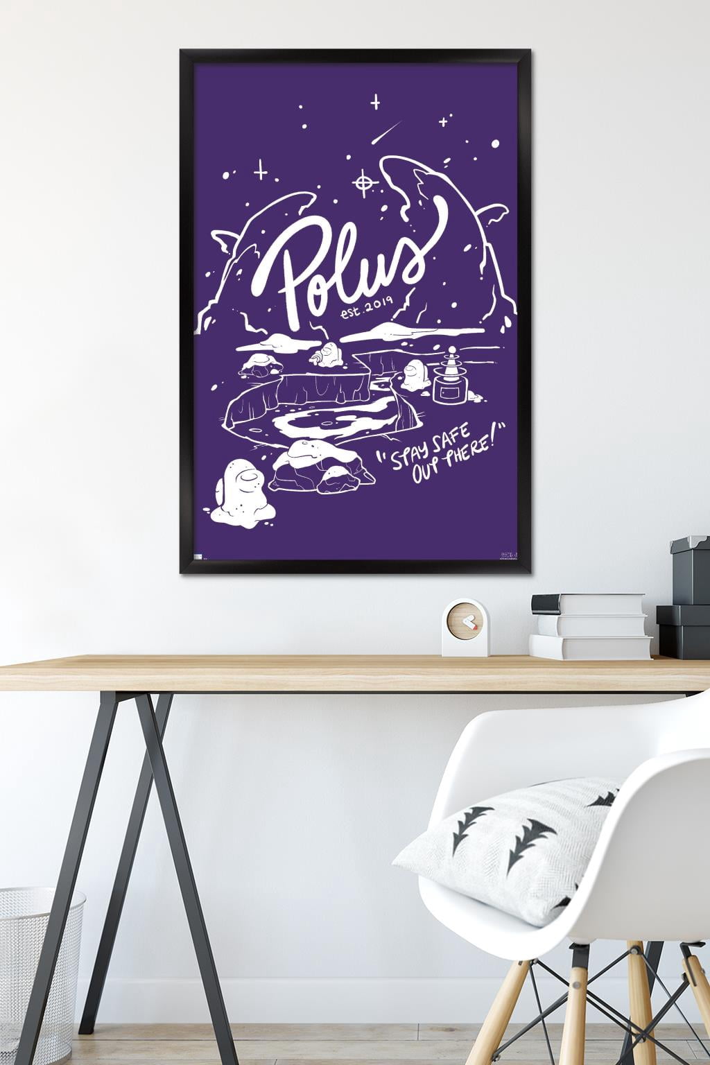 Among Us - Stay Safe Out There Wall Poster, 22.375" x 34" Framed