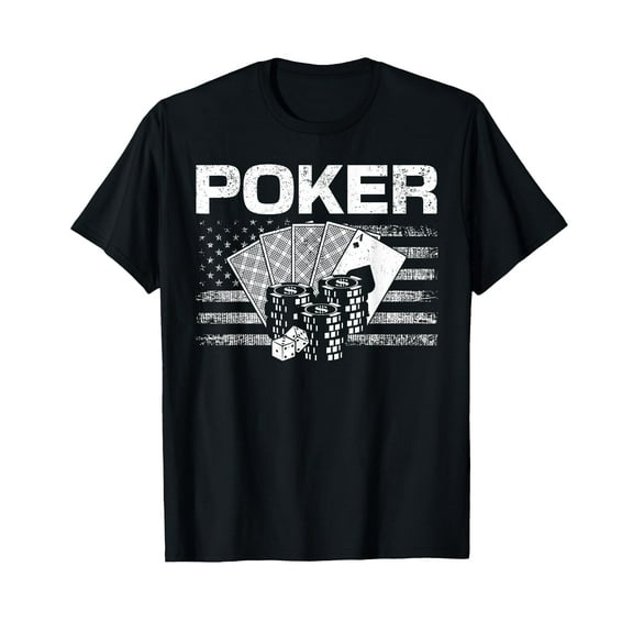 Casino Poker Player Poker Flag Poker Gambling Poker T-Shirt