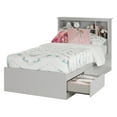 South Shore Vito, Contemporary Twin Mates Bed With Bookcase Headboard