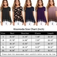 thumbnail image 2 of KISSMODA Summer Casual Tunic Tops For Womens Short Sleeve T Shirts Round Neck Pleated Blouse, 2 of 4